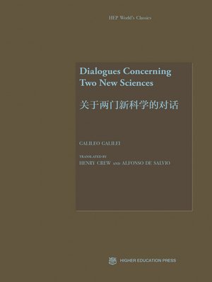 cover image of Dialogues Concerning Two New Sciences 关于两门新科学的对话